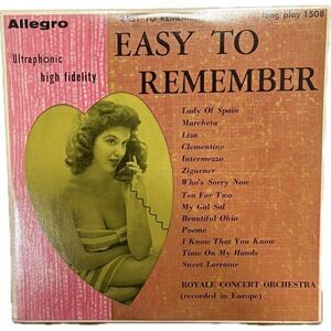 Allegro Easy to Remember Vinyl Record